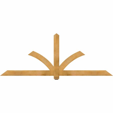 Ekena Millwork Redmond Rough Sawn Timber Gable Bracket, Western Red Cedar, 84"W x 31"H x 2"D x 4"F, 9/12 Pitch GBW084X31X0204RED00RWR